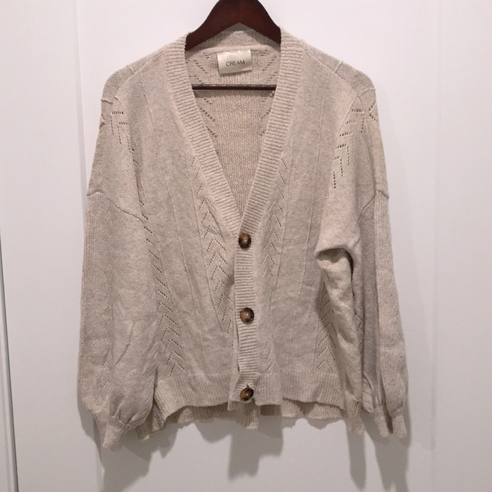 New cream cardigan